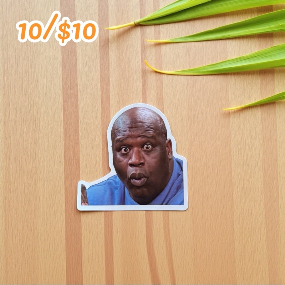 Shaquille O’Neal Meme Reaction Sticker | Funny Vinyl | 10 for $10
